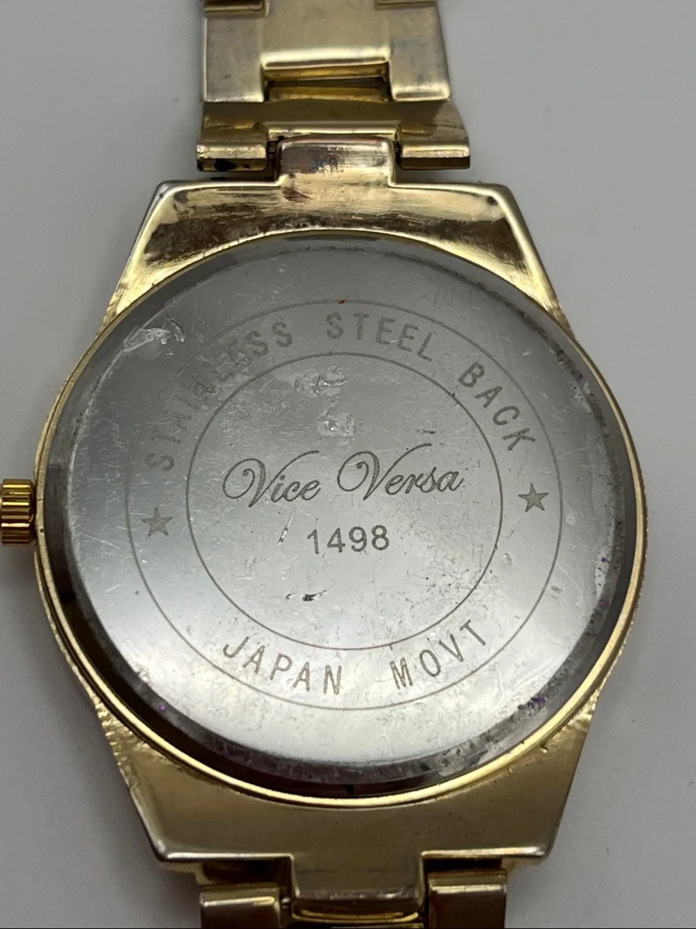 Vice Versa Women's Gold Crystal Bracelet Watch - Sparkling Pavé Dial